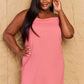 NINEXIS SAW YOU FIRST Sexy Pink Tank Mini Dress