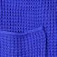 ZENANA Full Size Bright Blue Waffle-Knit Open Front Cardigan