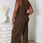 BASIC BAE Full Size Spaghetti Strap V-Neck Jumpsuit