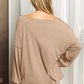 BiBi Taupe Exposed Seam Long Sleeve Top