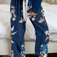 XYM Round Neck Top and Printed Pants Lounge Pajama Set