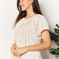 DOUBLE TAKE Pastel Yellow Crochet Buttoned Short Sleeves Top