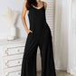 BASIC BAE Full Size Spaghetti Strap V-Neck Jumpsuit