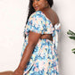 DOUBLE TAKE Floral Square Neck Puff Sleeve Dress