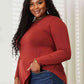 ZENANA Full Size Long Sleeve Round Neck Round Hem Top