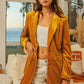 BiBi Single-Breasted Marigold Long Sleeve Blazer