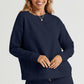 DOUBLE TAKE Full Size Texture Long Sleeve Top and Drawstring Shorts Set