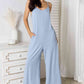 BASIC BAE Full Size Spaghetti Strap V-Neck Jumpsuit