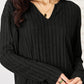 BASIC BAE Full Size Notched Long Sleeve Top and Pants Set
