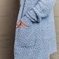 ZENANA Falling For You Full Size Open Front Popcorn Cardigan