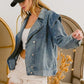 BiBi Button Up Long Sleeve Denim Jacket