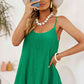 Green Spaghetti Strap Scoop Neck Cami Top