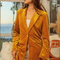 BiBi Single-Breasted Marigold Long Sleeve Blazer