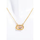 Copper 14K Gold Pleated Pendant Necklace
