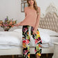 XYM Round Neck Top and Printed Pants Lounge Pajama Set