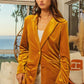 BiBi Single-Breasted Marigold Long Sleeve Blazer