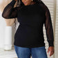 DOUBLE TAKE Black Round Neck Raglan Sleeve Blouse