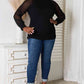 DOUBLE TAKE Black Round Neck Raglan Sleeve Blouse