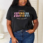 SIMPLY LOVE Slogan Graphic Cuffed Sleeve T-Shirt