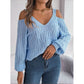 Cable-Knit Cold Shoulder Long Sleeve Sweater