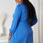DOUBLE TAKE Scoop Neck Empire Waist Long Sleeve Magic Dress