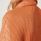 Textured Sherbet Button Up Long Sleeve Blouse