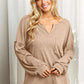 BiBi Taupe Exposed Seam Long Sleeve Top