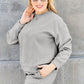 DOUBLE TAKE Full Size Texture Long Sleeve Top and Drawstring Shorts Set