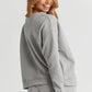 DOUBLE TAKE Full Size Texture Long Sleeve Top and Drawstring Shorts Set