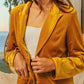 BiBi Single-Breasted Marigold Long Sleeve Blazer