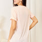 SIMPLY LOVE Slogan Graphic Cuffed T-Shirt
