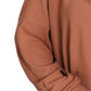 SYNZ Women's Half-Leopard Print Contrast Top with Long Sleeves