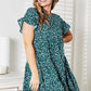 DOUBLE TAKE Short Flounce Sleeve Tiered Dress