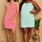 NINEXIS SAW YOU FIRST Sexy Pink Tank Mini Dress