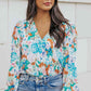 Floral Long Balloon Sleeve Bodysuit