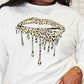 SIMPLY LOVE Graphic Dropped Shoulder Round Neck Sweatshirt