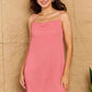 NINEXIS SAW YOU FIRST Sexy Pink Tank Mini Dress