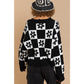 Pull tricoté à carreaux POL FST230