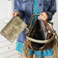 SHOMICO PU Leather Fringe Detail Western-Boho Shoulder Bag