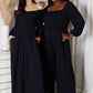 DOUBLE TAKE Black Square Neck Jumpsuit with Pockets