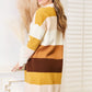 WOVEN RIGHT Color Block Dropped Shoulder Cardigan