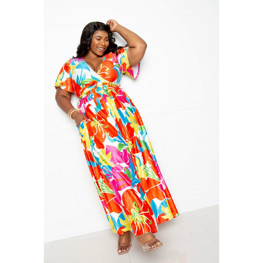 Fleur Maxi Jupe et top Ensemble