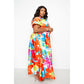 Fleur Maxi Jupe et top Ensemble