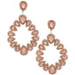 Grosse boucle d'oreille pendante en forme de larme