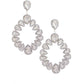Grosse boucle d'oreille pendante en forme de larme