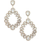 Grosse boucle d'oreille pendante en forme de larme