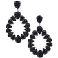 Grosse boucle d'oreille pendante en forme de larme