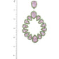 Grosse boucle d'oreille pendante en forme de larme