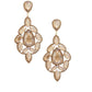 Boucle d'oreille pendante en forme de larme avec strass