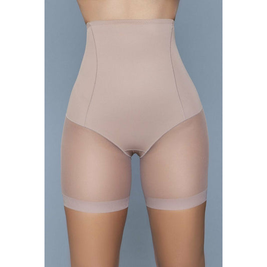 Body Shaper Short en maille taille haute nude avec désossage à la taille